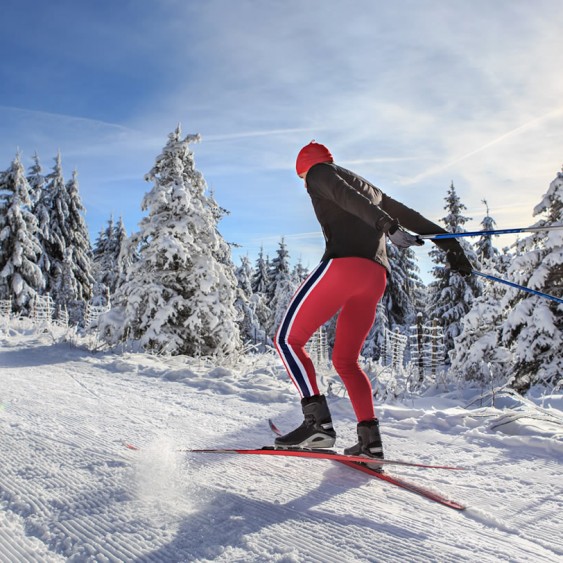 Langlaufen auf der präparierten Langlaufloipe in Flachau © Flachau Tourismus